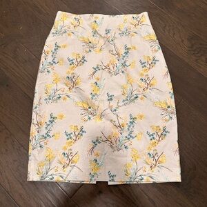 ANTONIO MELANI Yellow and Blue Pencil Skirt Resort Wear sz 8